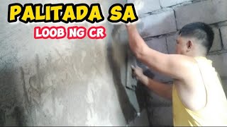 PALITADA SA LOOB NG CR NINA MARYkuyanolivlog [upl. by Iosep]