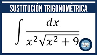 INTEGRAL POR SUSTITUCIÓN TRIGONOMÉTRICA  EJERCICIO RESUELTO [upl. by Ahsyekal]