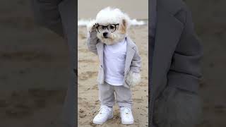 Bichon Frise Top Funny Video  Bichon Frise First Day At The Beach [upl. by Gildus]