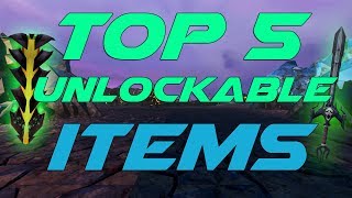 Runescape 3  TOP 5 Unlockable Items [upl. by Enidanreb]