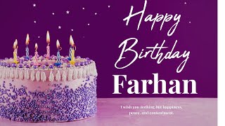 Farhan Happy Birthday  Birthday Songs with name  Birthday Reel Janamdin  Janmdin  Ad4beloved [upl. by Nayra279]