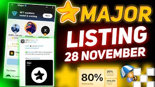 Major Listing 28 November  Major Listing Date  Major Listing OKX  Major Airdrop [upl. by Chlori548]