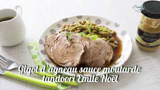 Gigot dagneau sauce moutarde tandoori Emile Noël  recette facile Odélices [upl. by Atir]