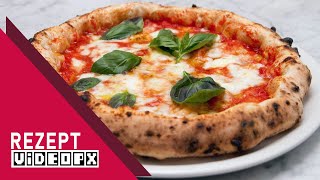 Pizza Napoletana selber machen mit Pizzastein in Backofen  VideoPx Rezept [upl. by Beverley]