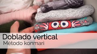 Cómo doblar ropa de forma vertical  método konmari [upl. by Audris]