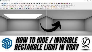 How to invisible  hide rectangle light in vray For beginner [upl. by Stephanie]