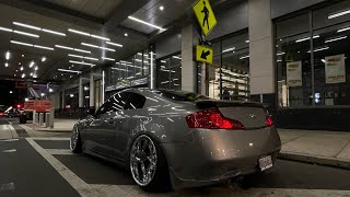 INSTALLING AIR SUSPENSION AND UPGRADING TO THREE PIECE WHEELS ON MY G35 [upl. by Malcom]