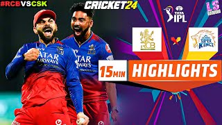 CSK vs RCB 68th Match IPL 2024 full Highlights  Cricket 24 [upl. by Yslehc]