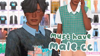 must have male cc clothes with links maxis match  sims 4 [upl. by Simpson354]