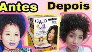 O QUE O RELAXAMENTO CÁLCIO E OIL DA SALON LINE FEZ COM MEU CABELO 4C 😞RESENHA [upl. by Wrigley]