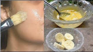 Banana Face Mask for Dry Skin Glowing Skin Anti Aging Winter Skin care Routine Mask [upl. by Domel163]