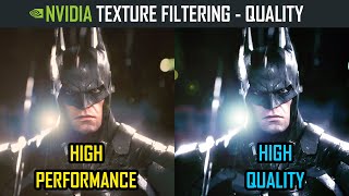 Texture Filtering  Quality  High Performance vs High Quality  NVIDIA Control Panel [upl. by Townie]