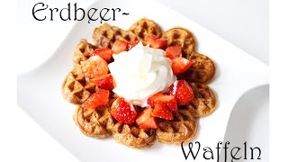 KücheKreativ Erdbeerwaffeln  Rezept für leckere Waffeln mit Erdbeeren und Schokolade  MamaKreativ [upl. by Eadahs]