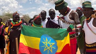 The Nyangatom from Ethiopia 🇪🇹 join their Ateker family in karamoja for cultural festival [upl. by Leonanie85]