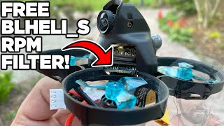 How to Add RPM Filtering amp BiDirectional DSHOT to BLHeliS ESCs  FREE iFlight Alpha A75 HD UPGRADE [upl. by Wixted]