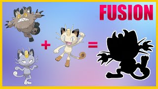 All Meowth Fusion Kantonian Alolan Galarian  Pokemon Fusion [upl. by Wilkie]