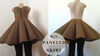 How to sew a paneled circle skirt  2020 part 2 [upl. by Aenahs]