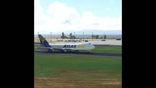 Atlas Air Landings at Bali Denpasar Airport shorts [upl. by Alidia]