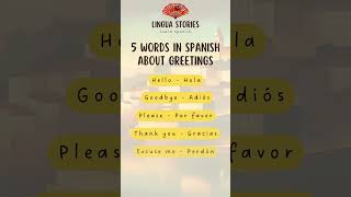 5 Words in Spanish about Greetings 🙋‍♂️👋 SpanishGreetings LearnSpanish [upl. by Esirahc]