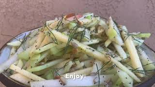 Kohlrabi Fennel and Apple Slaw [upl. by Kletter]