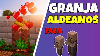 GRANJA DE ALDEANOS FACIL PARA MINECRAFT JAVA Y BEDROCK 121 [upl. by Gisser138]