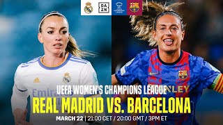 Real Madrid vs Barcelona  UEFA Women’s Champions League Quarterfinal First Leg Full Match [upl. by Nirraj]