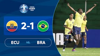 ECUADOR vs BRASIL 21  RESUMEN  CONMEBOL SUB 15  FASE DE GRUPOS [upl. by Dorothea]