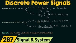 Discrete Time Power Signals [upl. by Lacefield432]