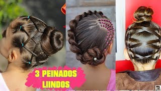 💕 3 Peinados fáciles elegantes y rápidos para niñas  Peinados fáciles y rápidos WILVITA [upl. by Virendra604]