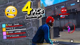 4 Ace Challenge Can I  quot V Badge quot Players Shocked 🤐 Ft zeroth01ff ZaraGamiing [upl. by Ebby]