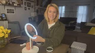 Review Best Lighted Makeup Mirror 2024  10x Magnifying [upl. by Erised]