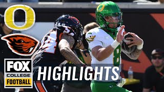 No 9 Oregon Ducks vs Oregon State Beavers Highlights  FOX College Football [upl. by Cai]