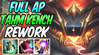 AP TAHM KENCH REWORK MID NEW ABILITIES  Build amp Runes  League of Legends [upl. by Chelsy]