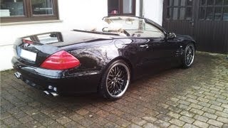 Soundcheck  Mercedes SL 500 R230 with Carlsson back exhaust HD Audio [upl. by Soracco479]