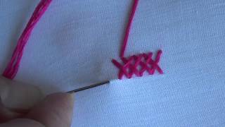 Hand Embroidery Herring Bone Stitch [upl. by Dietrich]