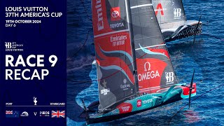 Louis Vuitton 37th Americas Cup Race 9 Recap  Emirates Team New Zealand vs INEOS Britannia [upl. by Melvin]