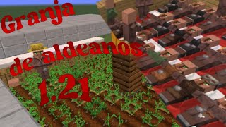 GRANJA DE ALDEANOS EN MINECRAFT BEDROCK 121  Axelonjas [upl. by Ainosal]