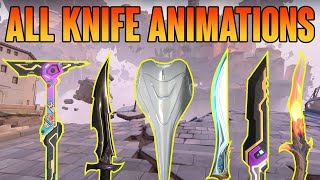 ALL KNIFE SKINS  ANIMATIONS UPDATED  VALORANT KNIFE SKINS [upl. by Jehu]