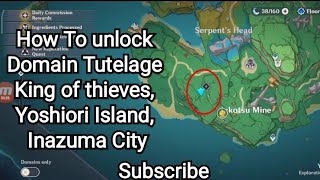 Genshin Impact  How To unlock Domain Tutelage King of thieves Yashiori Island Inazuma City [upl. by Eissej]