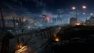 Battlefield War Ambience distant gunfire battles artillery bomb explosions for relaxing sleeping [upl. by Stanwinn681]