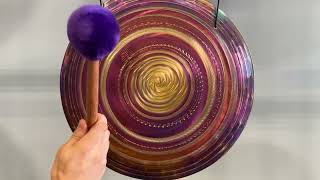 19quot Grotta Sonora Handheld Gong  Purple Spiral Stargate 2 No 3  The Gong Shop [upl. by Ahtimat]