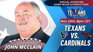 Texans Vs Cardinals preview with John McClain [upl. by Ylreveb]