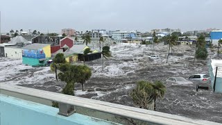 Florida becomes an ocean Tropical storm Debby brought flooding and huge waves to Fort Myers beach [upl. by Ttenaej]