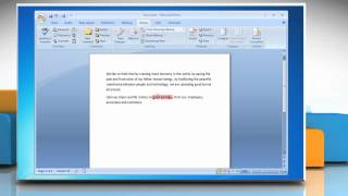 How to insert comments in Microsoft® Word 2007 document on Windows® 7 [upl. by Adamok]