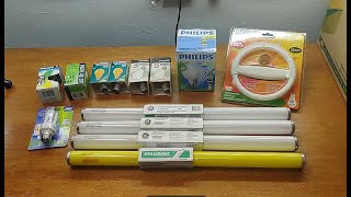 Kit de lâmpadas fluorescentes e incandescentes antigas da Santa Led Casa amp Iluminação  Unboxing [upl. by Silloc]