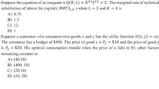 finding marginal rate of substitution for an isoquant equation [upl. by Ninehc]