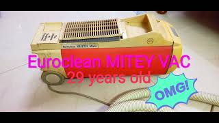 Euroclean MITEY VAC OLD VACUUM CLEANER 29 YEARS OLD EUREKA FORBES VACUUM CLEANER1992 model [upl. by Aramat]