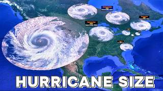 HURRICANE Size Comparison 2024 🌀🌎🌀 [upl. by Aguste347]