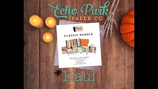 Huge Echo Park Paper haul Halloween N More [upl. by Dorreg673]