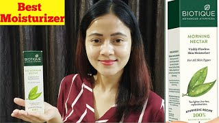 Best Moisturizer For All Skin Type  Biotique Morning Nectar Skin Moisturizer Review [upl. by Gillian]